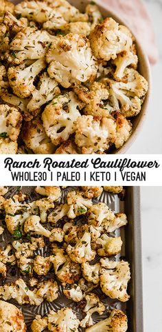 roasted cauliflower whole 30 palen and keto vegan