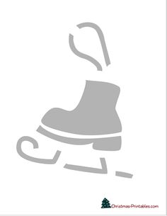 an image of a snow shoe with the word christmas written on it in grey and white