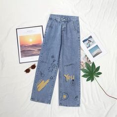 Name:Vintage print denim wide-leg pants, loose BF students versatile straight leg pantsMaterial:denimFeatures:pinted ,wide leg,looseSize(cm):S,M,L,XL,2XL 1inch=2.54cmS:waist:64,hip:96,length:96,Recommended weight:40kg-48kgM:waist:68,hip:100,length:97,Recommended weight:48kg-52kgL:waist:72,hip:104,length:98,Recommended weight:52kg-57kg&ltp&gtXL:waist:76,hip:108/,length:99,Recommended weight:57kg-65kg</p>&ltbr/>&ltp&gt2XL:waist:80,hip:112,length:100,Recommended weight: Embroidered Wide Leg Denim Blue Pants, Y2k Wide Leg Denim Blue Pants, Jeans Cartoon, Vintage Baggy Denim Blue Pants, Embroidered Denim Wide-leg Bottoms, Y2k Full-length Cotton Jeans, Graffiti Jeans, Cartoon High, Loose Straight Jeans