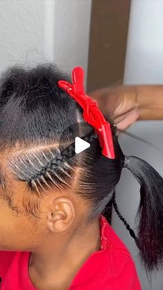 221K views · 25K likes | HD lace, 13x6 Half Lace Wig & Bundles on Instagram: "Butterfly braided ponytail sleeking!👍🏾Stylist is tagged~  🛒Click our bio website to choose favorite bundles  🤑Use discount code: “VVV” 💥Free 24hrs worldwide shipping  💥Pay later with PayPal Klarna Afterpay  . .  . . . . . . #naturalhair  #hairjourney #hairtutorials #explorepage  #satisfyingvideos #blackgirlmagic  #hairstyles #ponytail  #braids#hairextensions#rawhair #blackgirlhairstyles #inspiration  #hairweave #melaninpoppin  #arroganttae #tiktokviral  #naturalhairstyles #ponytailslayer #transformation #edgesonfleek #edges #ponytailweave #trendinghair #sleekponytail" Braids In The Front Ponytail In The Back, Genie Ponytail Weave With Braid, Braid Back Ponytail, 2 Braids With Weave Ponytail, Little White Girl Braid Ponytail Styles Black, Pony Tailed Hairstyle With Braid, 2 Braids And Ponytail, Braided Hairstyles With Real Hair, Butterfly Ponytail For Black Women