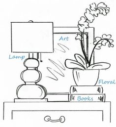 an image of a table with flowers on it and the text how to style end tables click