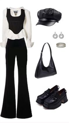 Classy Rockstar Outfit, Rockstar Work Outfit, Aesthetic Women Suit Outfits, Work Y2k Outfits, Y2k Black Outfit Ideas, Y2k Outfit Inspo Board, Rockstar Casual Outfit, Styling A Brown Blazer, Causal Vampire Outfit