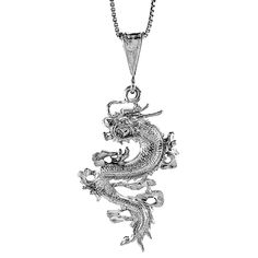 Sterling Silver Chinese Dragon Pendant, 1 1/2 Inch Tall Details Sku :4p359-20 Approx. Weight Per Unit : 5.90g Material :Sterling Silver Metal Type :Sterling Silver Metal Stamp :925-Sterling. Lion Dragon, Dragon Tea, Jewelry Cheap, Dragon Pendant, Chinese Dragon, Cheap Jewelry, Coin Pendant, Blue Crystals, Metal Stamping