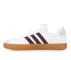 The Men's Adidas VL Court 3.0 Sneakers are a perfect fusion of style and comfort, designed to enhance your everyday look while providing the support you need for your active lifestyle. Canvas upper, Lace-up front, Rubber outsole, Synthetic leather 3-Stripes | Men's Adidas VL Court 3.0 Sneakers in White/Brown/Gum Size 9 Adidas Leather Skate Shoes With Three Stripes, White Leather Skate Shoes With Three Stripes, Brown Sneakers With Three Stripes And Round Toe, Brown Sneakers With Three Stripes Branding, Brown Sporty Adidas Skate Shoes, Sporty Brown Adidas Skate Shoes, Sporty Brown Sneakers With Three Stripes Branding, Sporty Leather Skate Shoes With Three Stripes, Leather Sporty Skate Shoes With Three Stripes