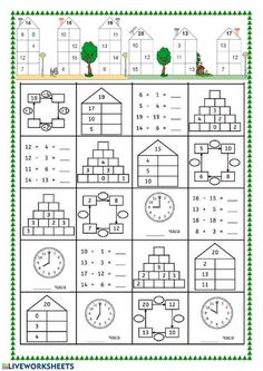 the worksheet for addition and subtractional numbers to 10 is shown