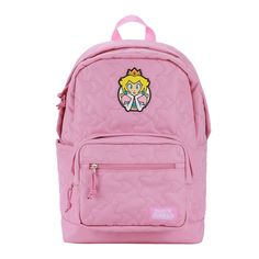 This officially licensed Super Mario Brothers backpack is a must-have! Custom designed with a rubber badge of Princess Peach, plus a fun quilted pattern, this backpack is a great way to show off your Super Mario fandom! Measuring 17 inches in height, it's the perfect size for carrying your work, or travel supplies comfortably. The top zipper ensures easy access to the spacious main compartment, where you’ll find a zippered laptop compartment that promises to keep your computer safe and secure. A Mario Backpack, Travel Supplies, Emperors New Groove, Quilted Backpack, Multipurpose Bag, Super Mario Brothers, Luggage Backpack, Mario Brothers, Quilted Pattern