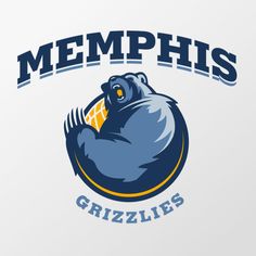 the grizzles logo is shown on a white background with blue and yellow lettering