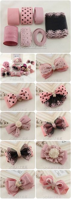 the instructions for how to make bows with ribbon