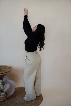 woven cotton twill pleated wide leg pants with single back pocket detailing 100% cotton Whitney has the Oakland Chinos paired with our After All top here for reference style runs true to size. Whitney is 5'2", typically wears a size 27 in denim, and is wearing a size small for reference. size chart: Size Inseam Waist Small 30 5/8" 14" Medium 30 7/8" 15" Large 31 1/8" 16" Spring Cargo Pants For Business Casual With Relaxed Fit, Spring Business Casual Relaxed Fit Cargo Pants, Everyday Wide Leg Pants For Fall, Fitted Cotton Wide Leg Pants For Business Casual, Everyday Cotton Wide Leg Pants For Fall, Non-stretch Cotton Wide Leg Cargo Pants, Versatile Cotton Wide Leg Pants For Fall, Cotton Wide Leg Pants For Everyday In Spring, Everyday Cotton Wide Leg Pants For Spring