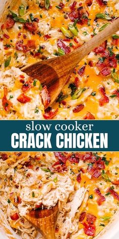 Enjoy this creamy Slow Cooker Crack Chicken, featuring rich cream cheese, melty cheddar, and crispy bacon for the ultimate comfort food meal. Slow Cooker Cracked Chicken Recipe, Cream Cheese Chicken Recipes, Low Carb Keto Dinner, Chicken And Cheese Recipes, Cream Cheese Chicken, Chicken Slow Cooker Recipes, Low Sodium Chicken Broth, Cream Cheese Recipes, Bbq Ribs