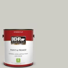 a white paint can with the words behr premium on it's bottom half