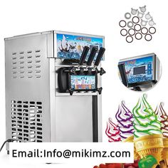 an ice cream machine is shown with various colors and shapes to choose which flavor you want