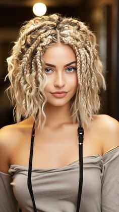 Dreadlock Bob Hairstyles, Woman Braids Hairstyles, Box Briads, Hair Braids Styles, Braids Bob Style, Blonde Knotless, Braided Bob, Hair Twist, Beautiful Braided Hair