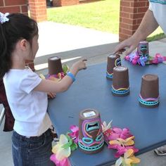 tiki nut hunt. Or any other theme Kids Luau Parties, Tiki Cups, Kids Luau, Fall Festival Games, Carnival Games For Kids, Fall Carnival, Festival Games, Ocean Theme Party, Spring Carnival