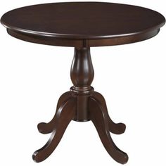 a wooden table with an oval top and two pedestals at the base, on a white background