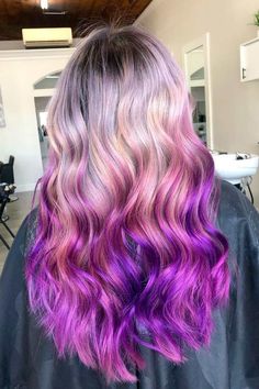 Reverse Purple Ombre, reverse purple ombre, Purple ombre hair ❤ #lovehairstyles #hair #hairstyles #haircuts #ombrehair Hair With Purple Tips, Ombre Hair Brown, Hair Brown Ombre, Blonde Hair With Purple, Blonde Hair With Purple Tips, Hair Colour Blonde, Ombre Hair At Home, Hair With Purple