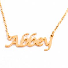 "Gold Plated Personalised Necklace Pendant  A Wonderful Gift for Mother's Day, Birthdays, Thank You, Wedding, Engagement or any other Special Occasion  *~ comes with Free Gift Box & Gift Bag  ~* Exceptionally High Quality Solid Product at an Amazing Price! ~ Tested & Certified by the UK's Largest Assay Office ~ Necklace Thickness : 1mm approx Necklace Height : 5-8mm approx Necklace Width : 30mm to 70mm approx, depends on how many letters are in the name. Weight : 5g to 10g depending on the length of the name. Chain : 18ct Gold Plated Chain Length : Adjustable 16\" to 18\"      *~ Personalised Name Necklace at an Unbeatable Price ~* * Makes a great gift for Any Occasion * ~ FAST Dispatch  If you have any questions, please feel free to contact us" Office Necklace, Personalised Necklace, Custom Name Necklace, Box Gift, Box Bag, Christmas Bags, Christmas Gifts For Her, Gold Plated Chains, Personalized Necklace