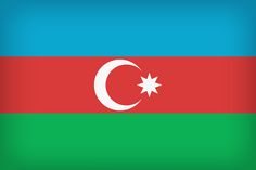 the flag of turkey and uzbekistan with a star on it's center, in red, green, and blue