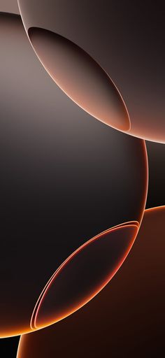 an abstract background with curved lines and curves in brown, orange and yellow colors on black