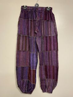 NEW Patchwork Casual Cotton Trousers Hippie Yoga Pants Festival Combat Pockets | eBay Purple Cotton Pants With Pockets, Cotton Patchwork Pants, Cotton Patchwork Trousers, Cotton Patchwork Straight Pants, Cotton Pants With Patchwork, Cotton Cargo Pants With Patchwork, Cotton Cargo Trousers With Patchwork, Cotton Patchwork Cargo Trousers, Casual Purple Patchwork Bottoms