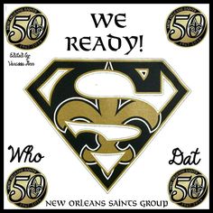 the new orleans saints logo is featured in this ad