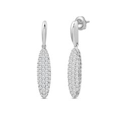 Elevate your fashion game by adding this pair of diamond earrings to your jewelry wardrobe. The pair features a golden post with a domed and elongated oval drop sprinkled with diamonds. These glittering earrings can take your whole look a notch without you having to exert much effort. Elongated Oval, Jewelry Wardrobe, Oval Earrings, Gorgeous Engagement Ring, Oval Earring, Now And Forever, Match Making, Without You, Love At First Sight