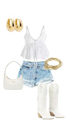 #countryconcertoutfit #concert #cuteootd #whitepurse #goldjewelryideas Morgan Wallen Outfit Ideas For Concert, Megan Moroney Concert Outfit, Madison Beer Concert Outfit Ideas, Cold Play Concert Outfit, Noah Kahan Concert Outfit Ideas, Country Concert Photo Ideas, Kelsea Ballerini Outfits Concert, Benson Boone Concert Outfits