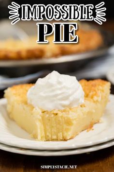 a piece of pie sitting on top of a white plate