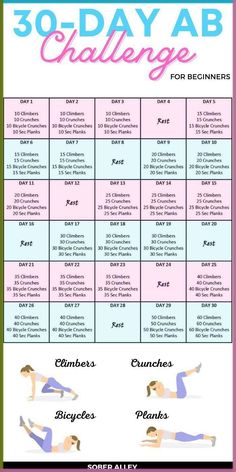 30 day ab challenge for beginners