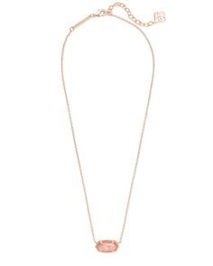 Elisa Rose Gold Pendant Necklace in Rose Drusy | Kendra Scott Chic Rose Gold Chain Necklace With Delicate Chain, Adjustable Rose Gold Charm Necklace With Delicate Chain, Chic Adjustable Rose Gold Chain Necklace, Adjustable Rose Gold Chic Necklace, Chic Rose Gold Necklace For Everyday, Chic Everyday Rose Gold Necklace, Everyday Rose Gold Necklace With Delicate Chain, Delicate Rose Gold Necklace With Cable Chain, Delicate Rose Gold Necklace With Adjustable Chain