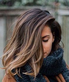 50+ Gorgeous Shoulder Length Haircuts Brunette Lob, Brown Balayage, Ombre Hair Color, Brown Hair With Highlights, Summer Hair Color, Hair Envy, Hair Color Trends, Great Hair