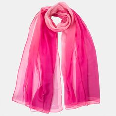 Fuchsia Pink Large Silk Wrap Shawl - Elizabetta Formal Shawl, Italian Silk Scarf, Shawl For Women, Evening Shawls, Light Silk, Chiffon Wrap, Como Italy, Large Scarf, Silk Shawl