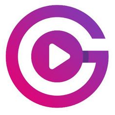 a purple circle with the letter g in it and an arrow pointing to the right