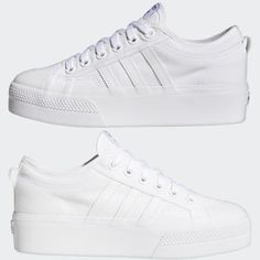 Nizza Platform Shoes, Adidas Platform Sneakers, Adidas Nizza Platform, Adidas Nizza, Bold Shoes, Perfect Sneakers, Monk Strap Shoes, Sneakers Looks, Adidas Adilette