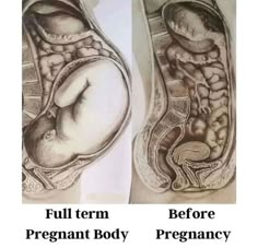 the before and after pictures of a baby's fetuse, showing how it is