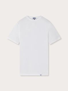 Men's White Lockhart With Tab T-Shirt, smooth and soft plain white essential for everyday wardrobe and holidays Classic Everyday T-shirt, Classic White Cotton T-shirt, White Essential Short Sleeve T-shirt, Essential White Cotton T-shirt, White Cotton Essential T-shirt, Basic White T-shirt For Everyday, White Relaxed Fit Essential T-shirt, Essential White T-shirt For Everyday, Classic Crew Neck T-shirt