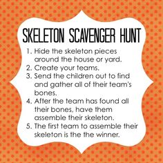 the skeleton scavenger hunt for kids