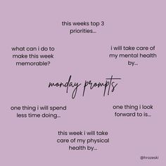 Journal Prompts Start Of Week, Intentional Journaling Prompts, End Of Week Journal Prompts, Weekly Journal Prompts, Week Journal Prompts, Monday Journal Prompts, Week Journal