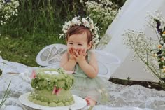 First Birthday Photoshoot, Garden Birthday Party