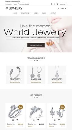 jewelry store wordpress theme design