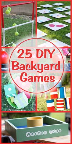 25 diy backyard games for kids to play in the yard or on the lawn