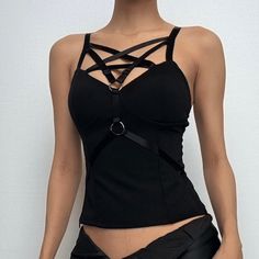 Please refer to our sizing chart for a guideline when choosing a size. 5 business days order processing time. 90% polyester 10% spandex Y2k Fitted Camisole With Straps, Y2k Style Fitted Camisole With Straps, Solid Backless Camisole With Straps, Backless Camisole With Straps, Fitted Strappy Tank Top With Adjustable Straps, Fitted Backless Tank Top With Straps, Fitted Strappy Top With Adjustable Straps, Fitted Strappy Tank Top, Fitted Backless Tank Top With Adjustable Straps