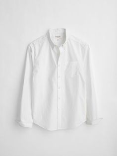 Mill Shirt in Paper Poplin – Alex Mill Alex Mill, Shell Buttons, Simple Shirts, Mens Button Up, Summer Fabrics, Pleated Pants, Cotton Poplin, Outerwear Jackets, Mood Boards