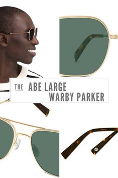 ABE WIDE WARBY PARKER Made from the good stuffThese sunglasses are crafted from hypoallergenic stainless steel and hand-polished cellulose acetate. They're also equipped with scratch-resistant lenses that provide 100% UV protection. Affiliate Hipster Mens Fashion