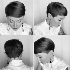 Classic Pixie Haircut, Short Hair Makeup, Hair Cut Ideas, Crop Hair, Corte Bob, Cute Short Haircuts, Trendy Short Haircuts, Trending Hairstyles, Short Hair Styles Pixie