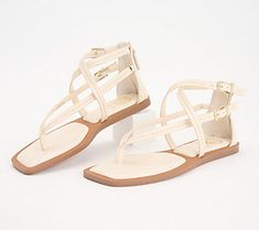 These strappy sandals are sure to show off your fashionista side. From Vince Camuto. Strappy Sandals, Show Off, Vince Camuto, Fashion Shoes, Leather Upper, Sandals, Heels, Leather