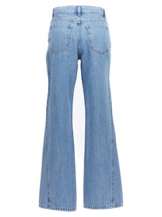 Elle jeans in light blue wash cotton denim with zipper and button closure, five pockets, and flared leg.A.P.C.Elle jeanstrue to size fit Latest Jeans, Knitwear Tops, Trouser Suits, Baggy Jeans, Trouser Jeans, Blouse Dress, Lace Boots, Cropped Jeans, Outerwear Jackets