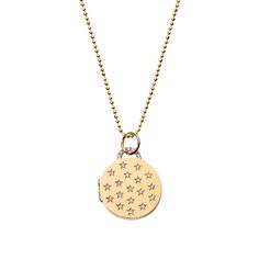 18k gold round locket with diamond pavé stars Diamond Necklace With Star Charm, Top Jewelry Trends, Round Locket Necklace, Gold Locket Necklace, Round Locket, Oval Locket, Unique Jewelry Gifts, Signet Rings, Gold Locket