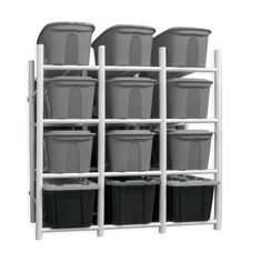 PRICES MAY VARY. Bins and totes are sold separately Safely holds up to 1,200 lb (544 kg) Maximum tote size: 19.5” x 17” x 20" (min) to 36" (max) (W x H x D) / 15 to 35 gallon Must be installed to the wall for security and additional stability Ideal storage for garages, basements, storage rooms, dormitories, walk-in closets and more! Bins have been used for home storage for many years, helping you organize anything from sports equipment, to cleaning supplies, seasonal items, kids toys and much mo Basement Closet, Organization Bins, Garage Basement, Storage Room Organization, Metal Storage Sheds, Garage Storage Systems, Basement Storage, Plastic Shelves, Home Garage