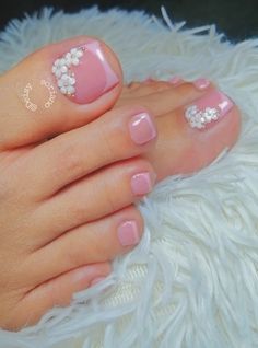 Almond Acrylic Nails Designs, Pedicure Designs, Nails Design With Rhinestones